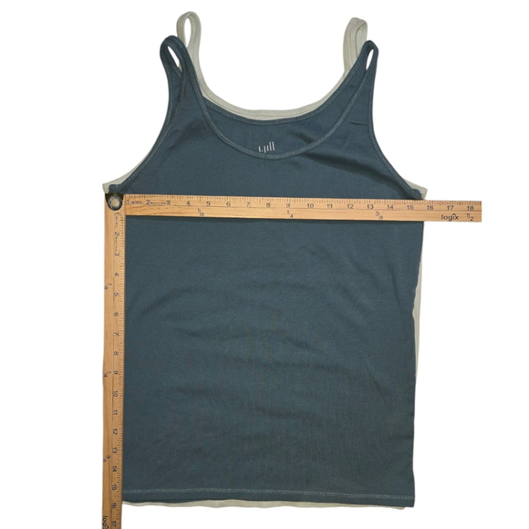 Lot of 7 Women's J. JILL Tank Tops Sz M Green Purple Orange Blue Cotton - Picture 6 of 11